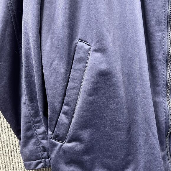 VTG Starter Jacket Athletic Track Mens XL(46/48) Navy Blue White Polyester Retro - Picture 6 of 13